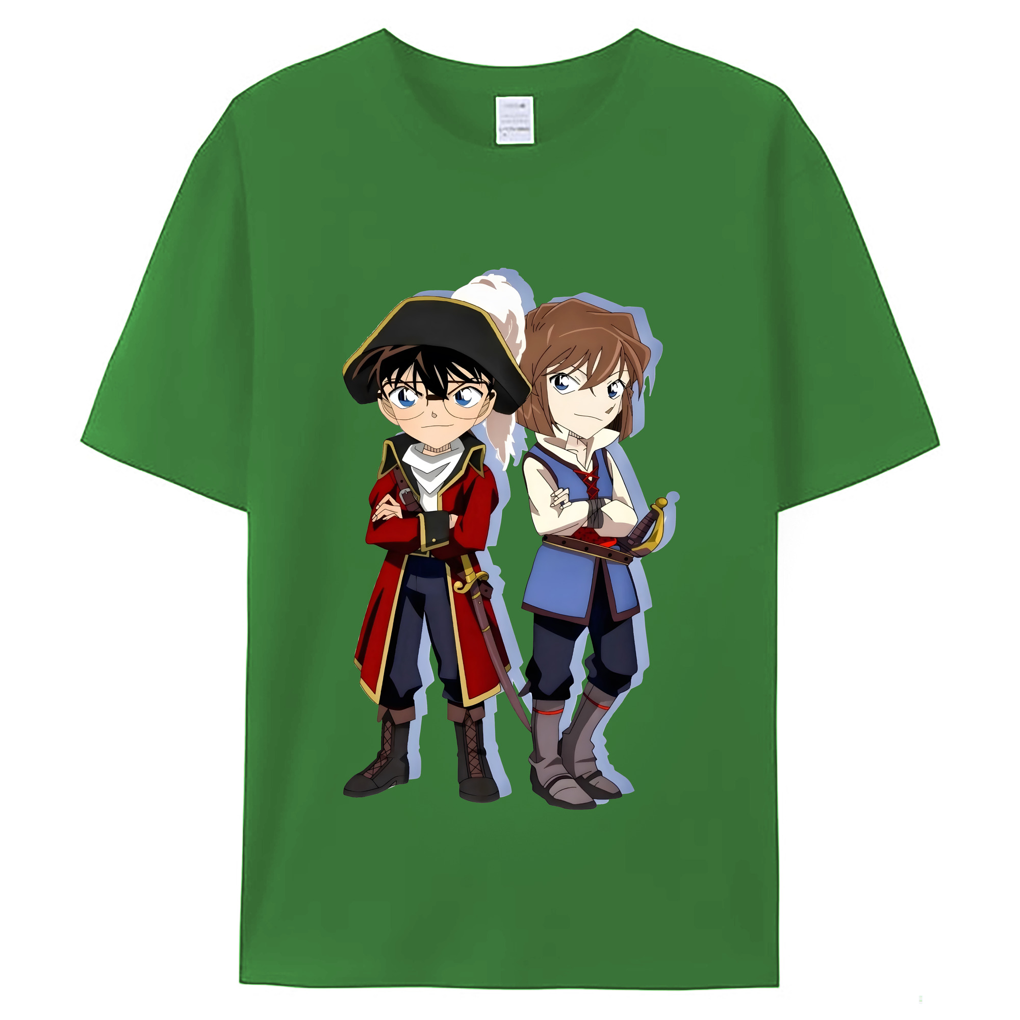 （画像用） 名探偵コナン 灰原 哀 はいばら あい Detective Conan Anita Hailey、Vi Graythorn Haibara Ai レディースカジュアルプリントTシャツ（綿100％）